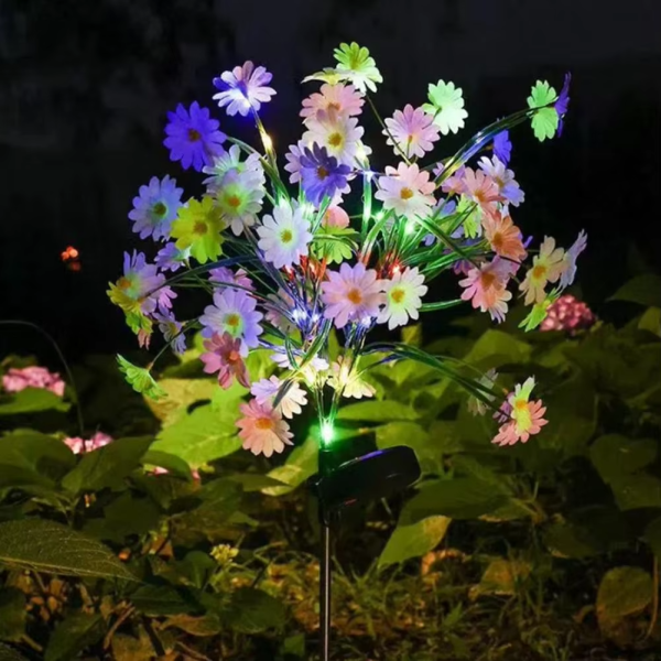 2Pcs 70cm Outdoor Garden Solar Lamp Solar Daisy Garden Lights Waterproof Outdoor Solar Lamps For Festive Garden Decor